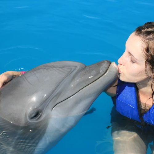 Britni - Swimming with dolphins